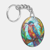甘いステンドグラスのカワセアニドリ キーホルダー (正面左)