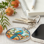 甘いステンドグラスのカワセアニドリ キーホルダー (正面右)