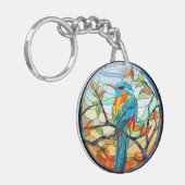 甘いステンドグラスのカワセアニドリ キーホルダー (正面左)