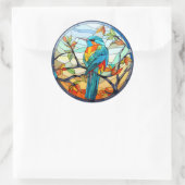 甘いステンドグラスのカワセアニドリ ラウンドシール (バッグ)