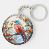 甘いステンドグラスのカワセミ キーホルダー (裏面)