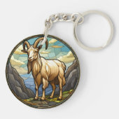 甘いステンドグラスのビリーヤギ キーホルダー (裏面)