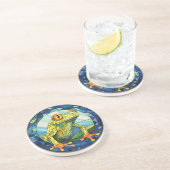 甘いステンドグラスの木のカエル コースター (側面)