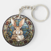 甘いステンドグラスバニーウサギ キーホルダー (裏面)