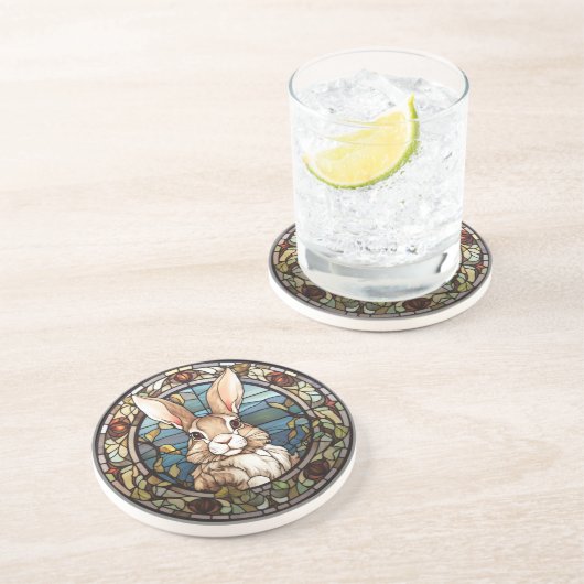 甘いステンドグラスバニーウサギ コースター (側面)