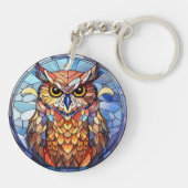 甘いステンドグラスフクロウ キーホルダー (裏面)