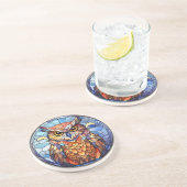 甘いステンドグラスフクロウ コースター (側面)