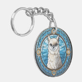 甘いステンドグラスラマ キーホルダー (正面左)