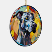 甘いステンドグラス偉大なダン犬 セラミックオーナメント (右)