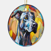 甘いステンドグラス偉大なダン犬 セラミックオーナメント (左)