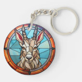 甘いステンドグラス山羊 キーホルダー (裏面)