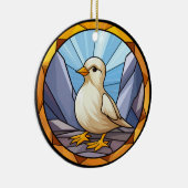 甘いステンドグラス犬ベビーシック セラミックオーナメント (右)