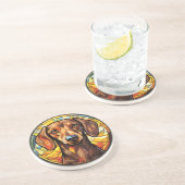 甘いステンドグラス犬 コースター (側面)