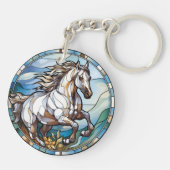 甘いステンドグラス白馬 キーホルダー (裏面)