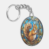 甘いステンドグラス・リス キーホルダー (正面左)