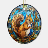 甘いステンドグラス・リス セラミックオーナメント (左)