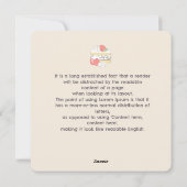 甘いスナグルズ：Buniberry Shortcake Delight シーズンカード (裏面)