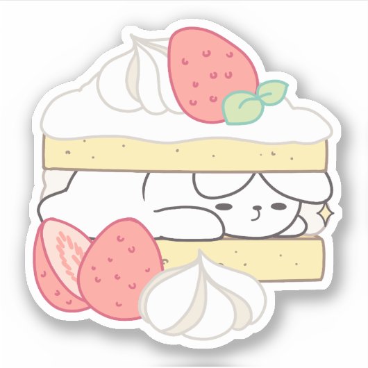 甘いスナグルズ:Buniberry Shortcake Delight シール (正面)