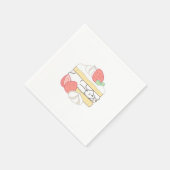 甘いスナグルズ：Buniberry Shortcake Delight スタンダードカクテルナプキン (角)