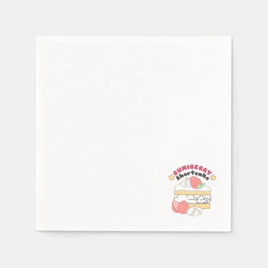 甘いスナグルズ：Buniberry Shortcake Delight スタンダードカクテルナプキン (正面)