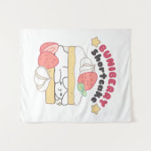 甘いスナグルズ：Buniberry Shortcake Delight タペストリー (正面(横))