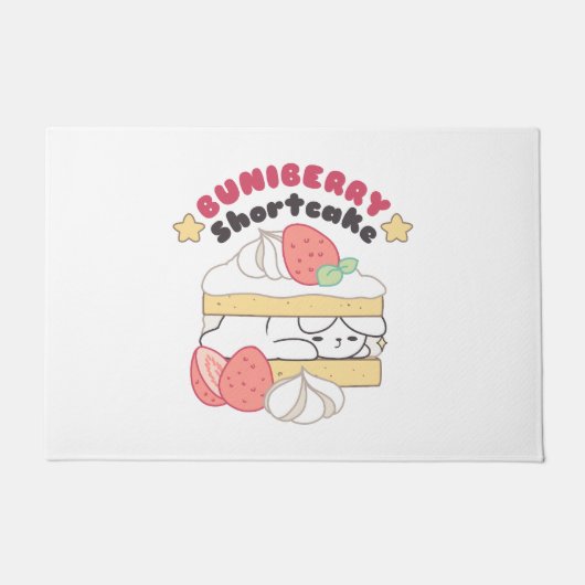 甘いスナグルズ：Buniberry Shortcake Delight ドアマット (正面)