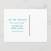 甘いスノーフレーク日付はがき、アクアを保存 案内ポストカード (裏面)