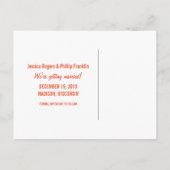 甘いスノーフレーク日付はがき、オレンジを保存 案内ポストカード (裏面)