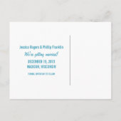 甘いスノーフレーク日付はがき、青を保存 案内ポストカード (裏面)