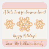 甘いスノーフレーク・クッキーに対する少しのおごり スクエアシール (正面)