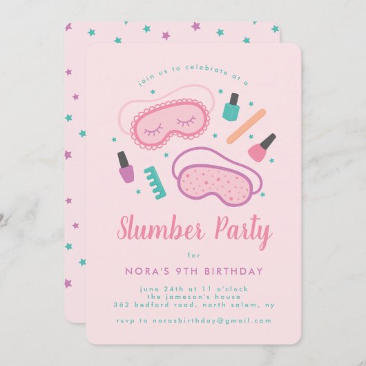 甘いスリープマスク 招待状 (正面/裏面)