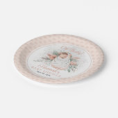 甘いスワップああベビーフローラ女の子ベビーシャワー ペーパープレート (アングル)