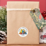 甘いセサミストリート | Merry Christmas Giftラベル ラウンドシール<br><div class="desc">このおもしろいセサミストリートパールのステッカーを任意のホリデーギフトに追加。</div>