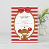 甘いソックス猿の子供の誕生日の招待状 招待状 (スタンド正面)