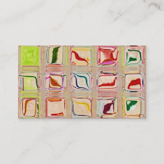 甘いタイルのガラスモザイクカスタムな名刺 名刺 (正面)