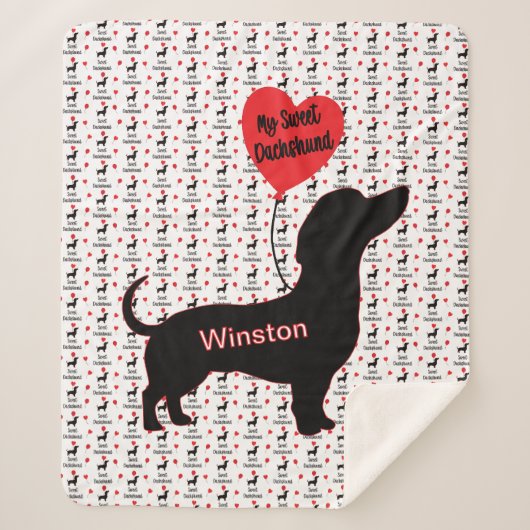 甘いダシュント：ハートバルーン シェルパブランケット (正面)