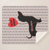 甘いダシュント：ハートバルーン シェルパブランケット (正面(横))