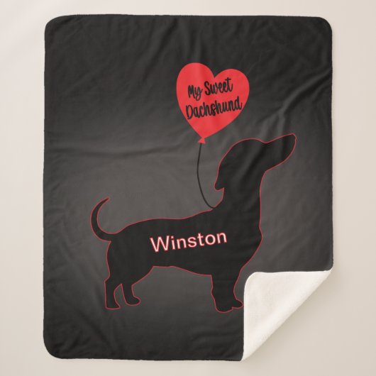 甘いダシュント：ハートバルーン シェルパブランケット (正面)