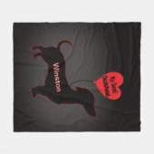 甘いダシュント：ハートバルーン フリースブランケット (正面(横))