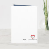 甘いチョコレートお誕生日ケーキ：ブルーグレー空白の カード (裏面)