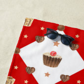 甘いチョコレートトリッモダントクリスマスウォーター色 ビーチタオル (インサイチュ)