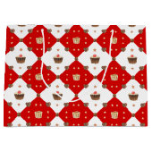 甘いチョコレートトリッモダントクリスマスウォーター色 ラージペーパーバッグ (正面)