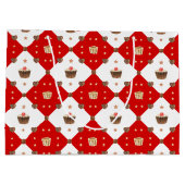 甘いチョコレートトリッモダントクリスマスウォーター色 ラージペーパーバッグ (裏面)