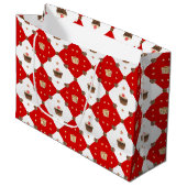 甘いチョコレートトリッモダントクリスマスウォーター色 ラージペーパーバッグ (正面アングル)