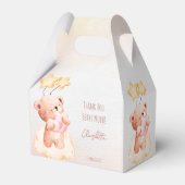 甘いテディベアの誕生日パパーソナライズされたーティー フェイバーボックス (正面サイド)