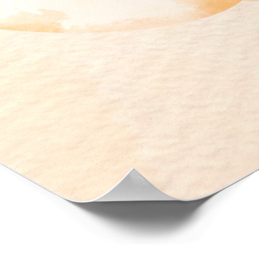 甘いテディベアの誕生日パパーソナライズされたーティー ポスター (角)