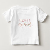 甘いテディベアの誕生日パーティー ベビーTシャツ (裏面)