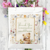 甘いテディベアフローラ赤ちゃんシャワーありがとう フェイバーバッグ