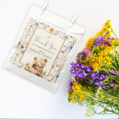 甘いテディベアフローラ赤ちゃんシャワーありがとう フェイバーバッグ