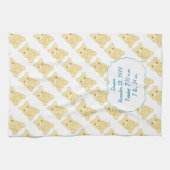 甘いテディモダンベア赤ちゃんシャワーの贈り物 キッチンタオル (横)